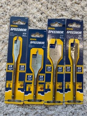Irwin SPEEDBOR Flat Wood Spade Bit Set - bundle